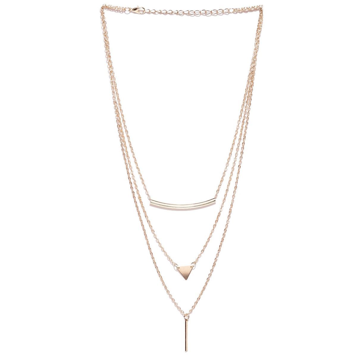 Buy Fabula Combo Of 2 Multi Layered Multistrand Gold Tone Charm