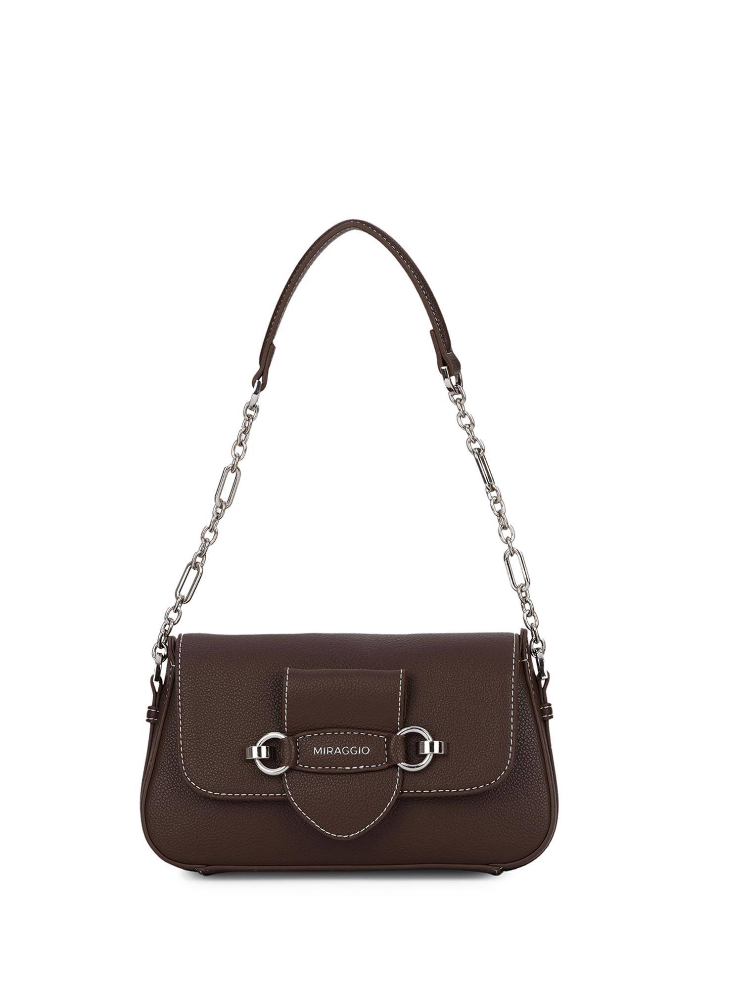 MIRAGGIO Cece Shoulder Bag-Brown (Medium)