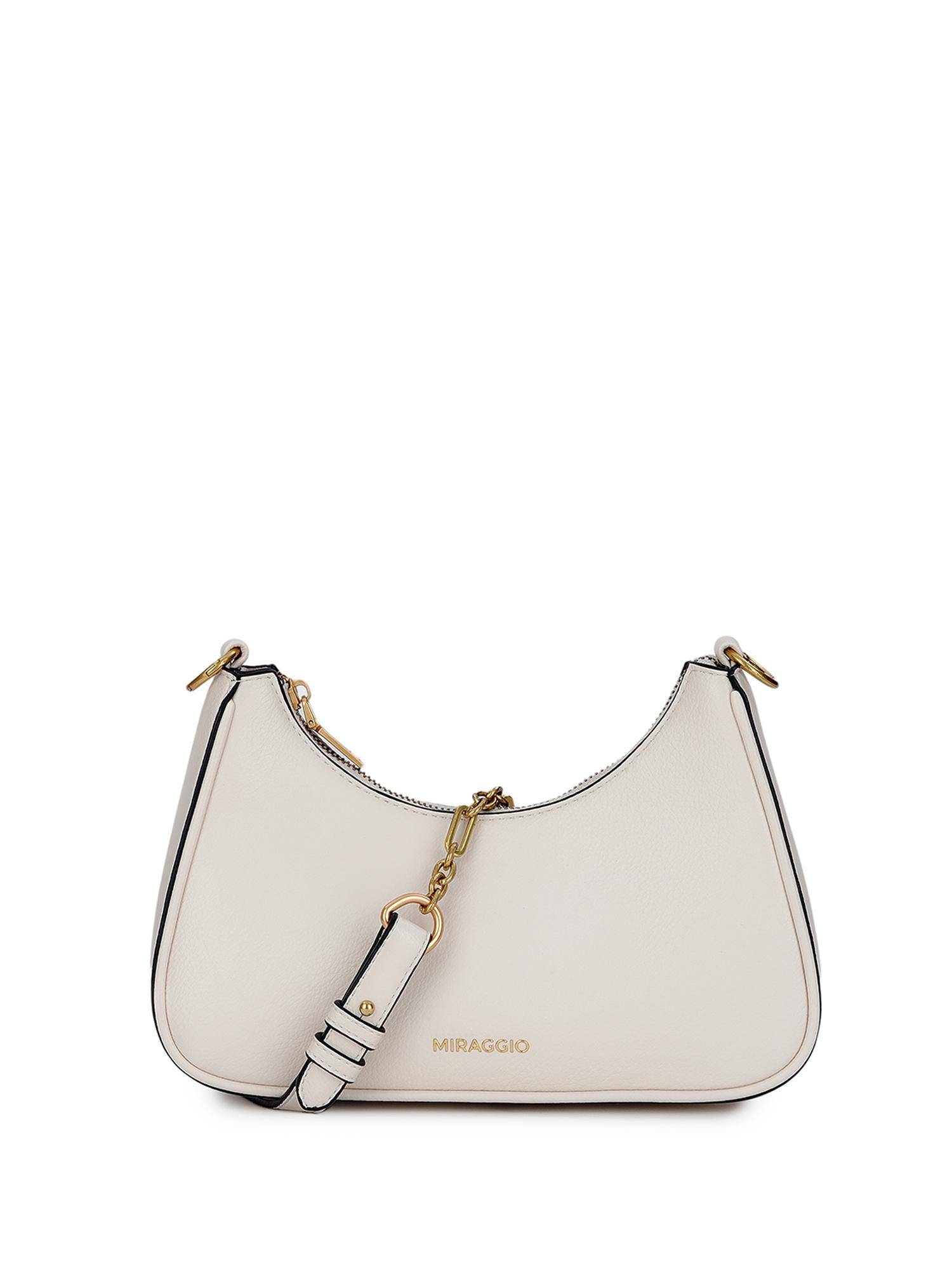MIRAGGIO Celio Shoulder Bag-Ivory (Medium)