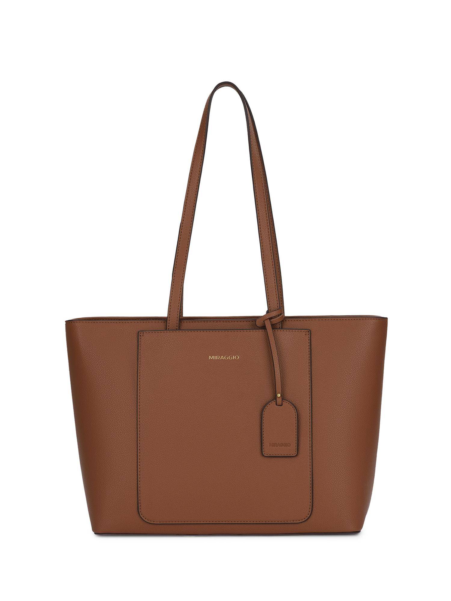 MIRAGGIO Chelsea Tote Bag-Brown (Large)