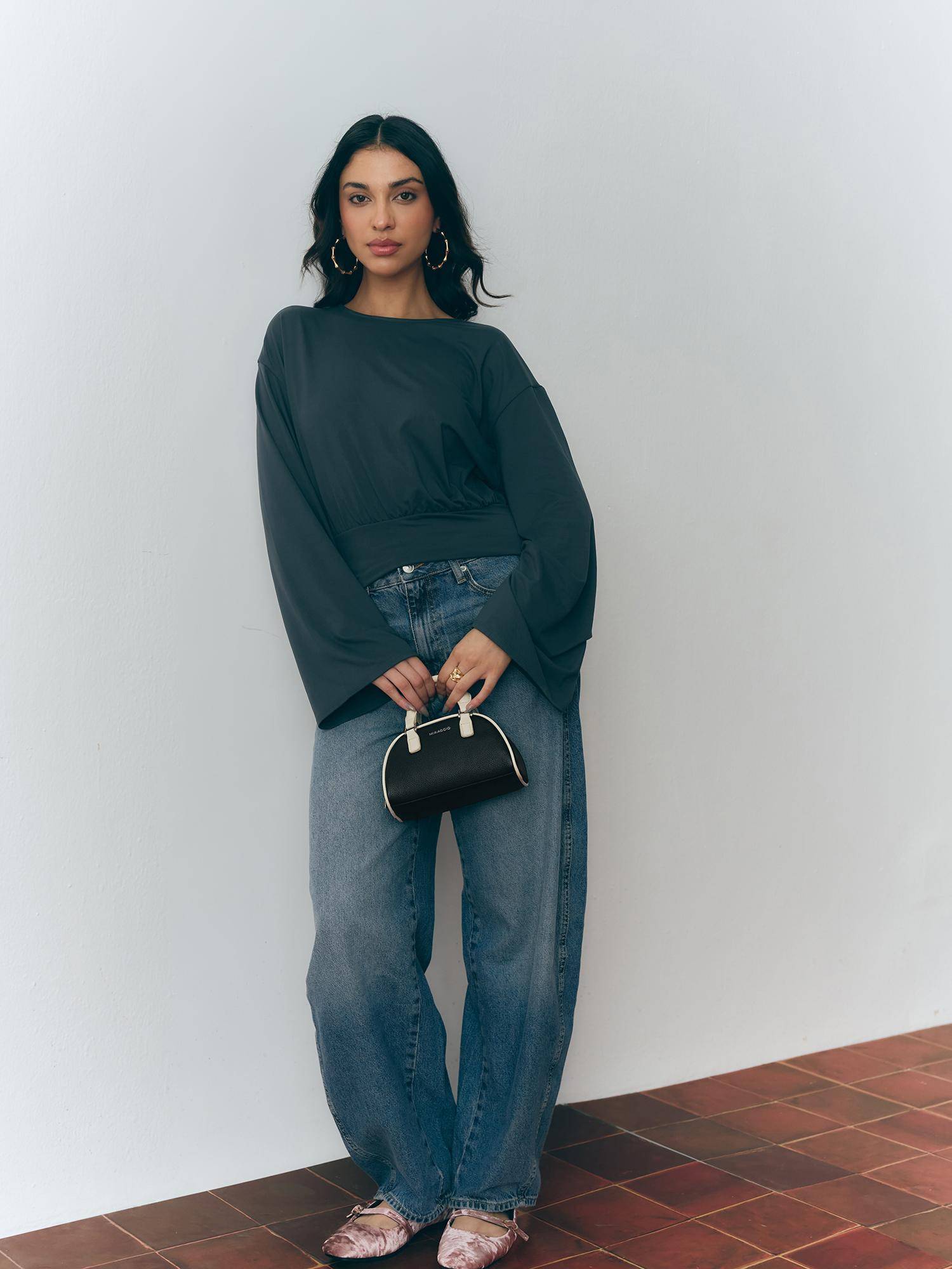 MIRAGGIO Getaway Crossbody Bag-Black (Small)
