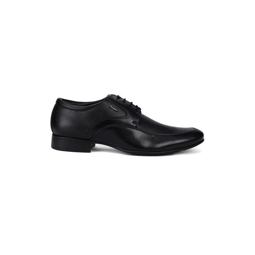 Buy Bata Textured Black Formal Derby Shoes Online