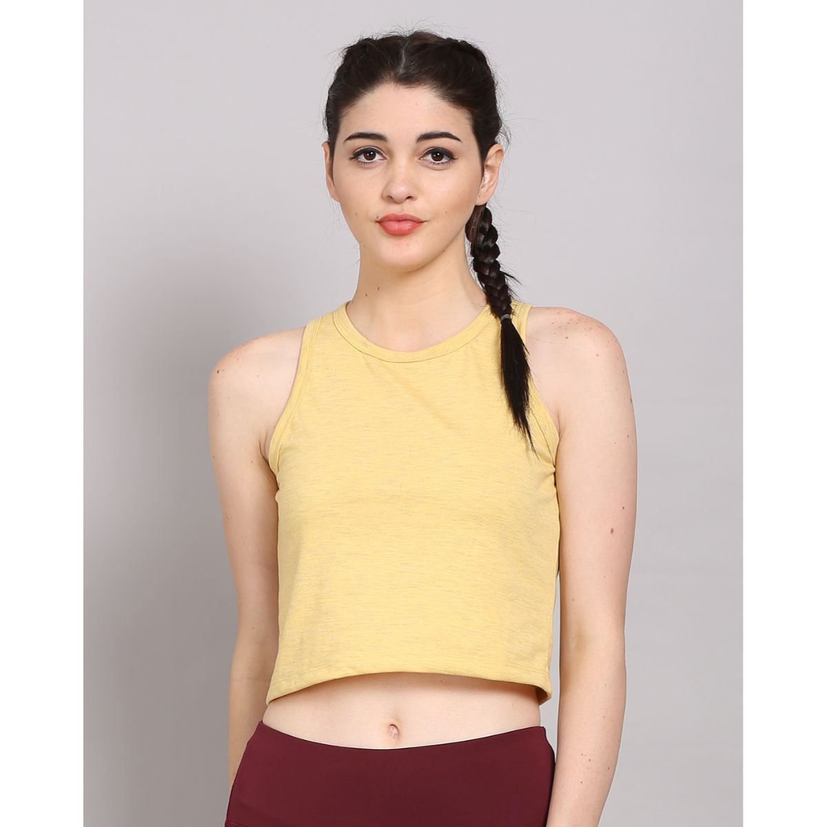 Yellow dance outlet crop top