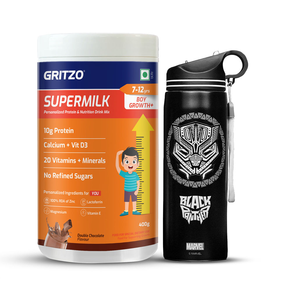 Buy Gritzo Supermilk Growth+ Double Chocolate 7 -12Y Boys With