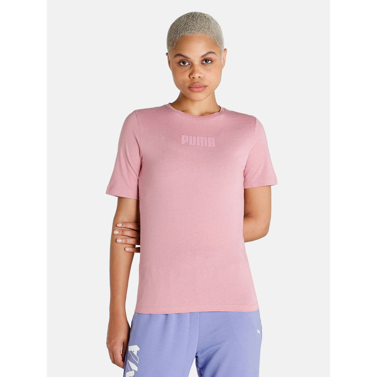 Puma Modern Short Sleeve Regular Fit Womens Pink Tshirt Buy Puma