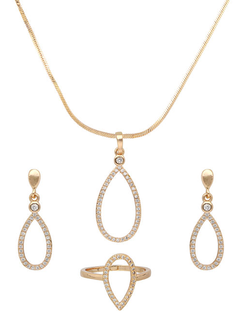Sia Women Gold Plated Cz Studded Pendant Set With Finger Ring Buy Sia Women Gold Plated Cz Studded Pendant Set With Finger Ring Online At Best Price In India Nykaa Nike swoosh earrings and necklace chain set pendant silver. sia women gold plated cz studded pendant set with finger ring