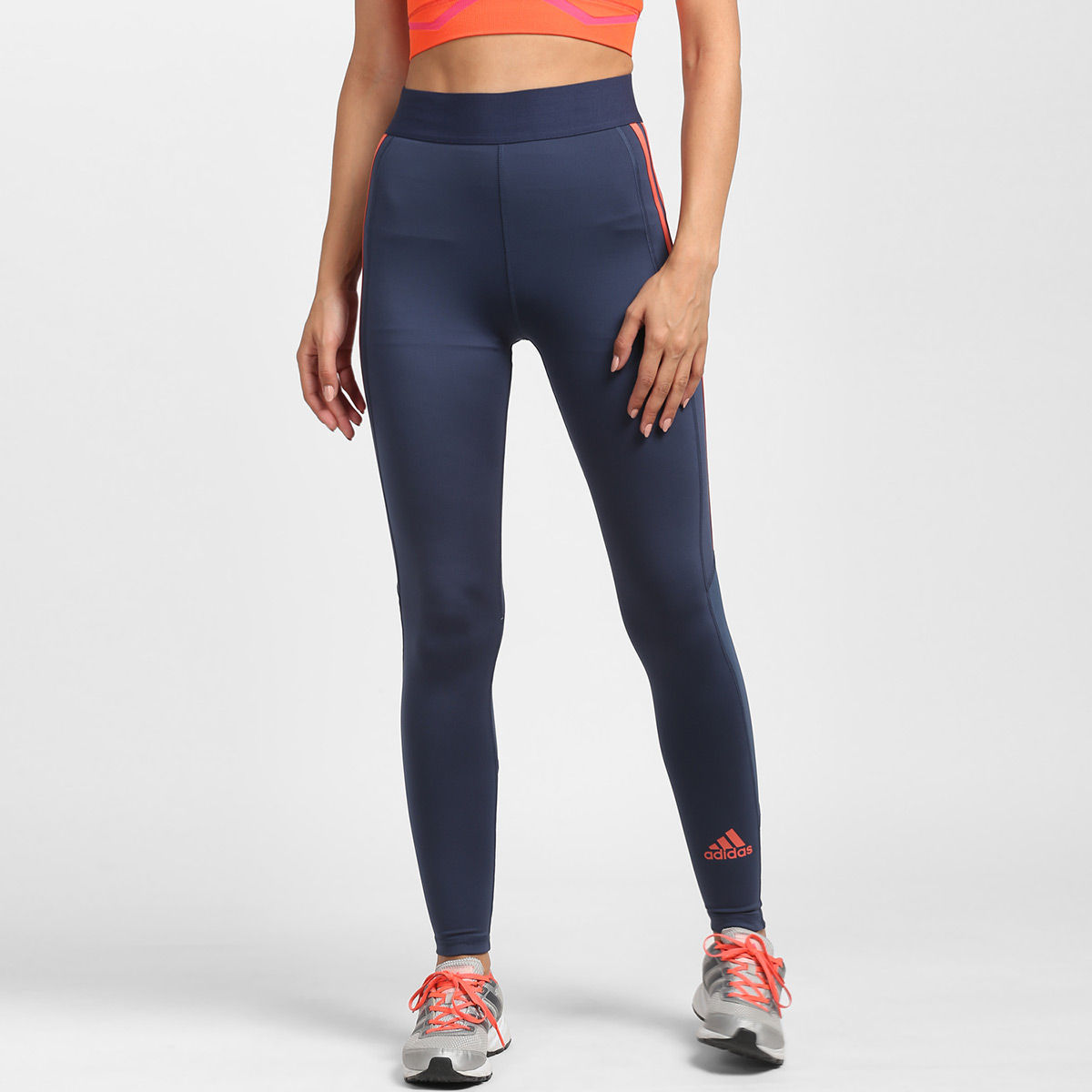 adidas TF L 3S T Blue Training Tights 