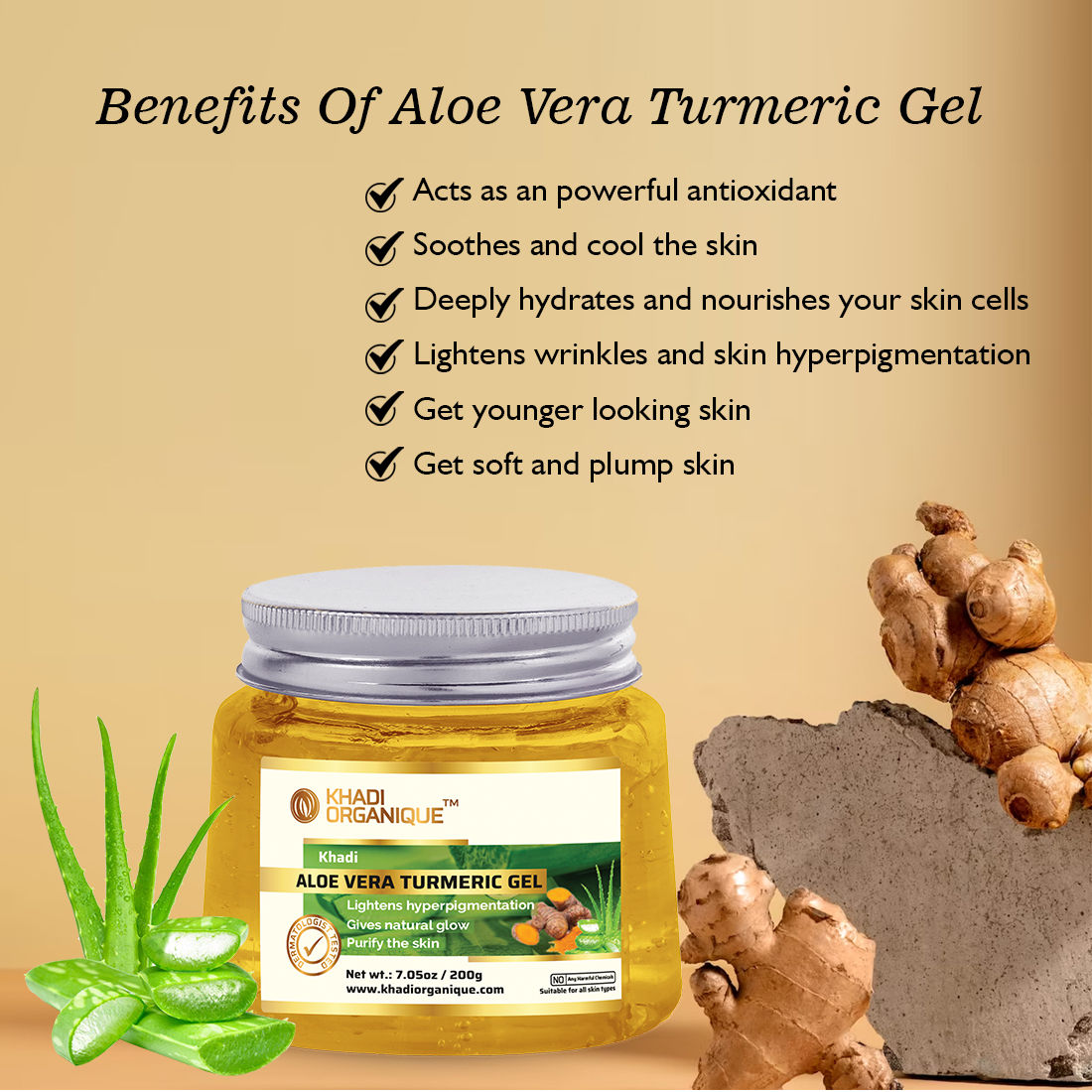 Buy Khadi Organique Aloevera Turmeric Gel Online