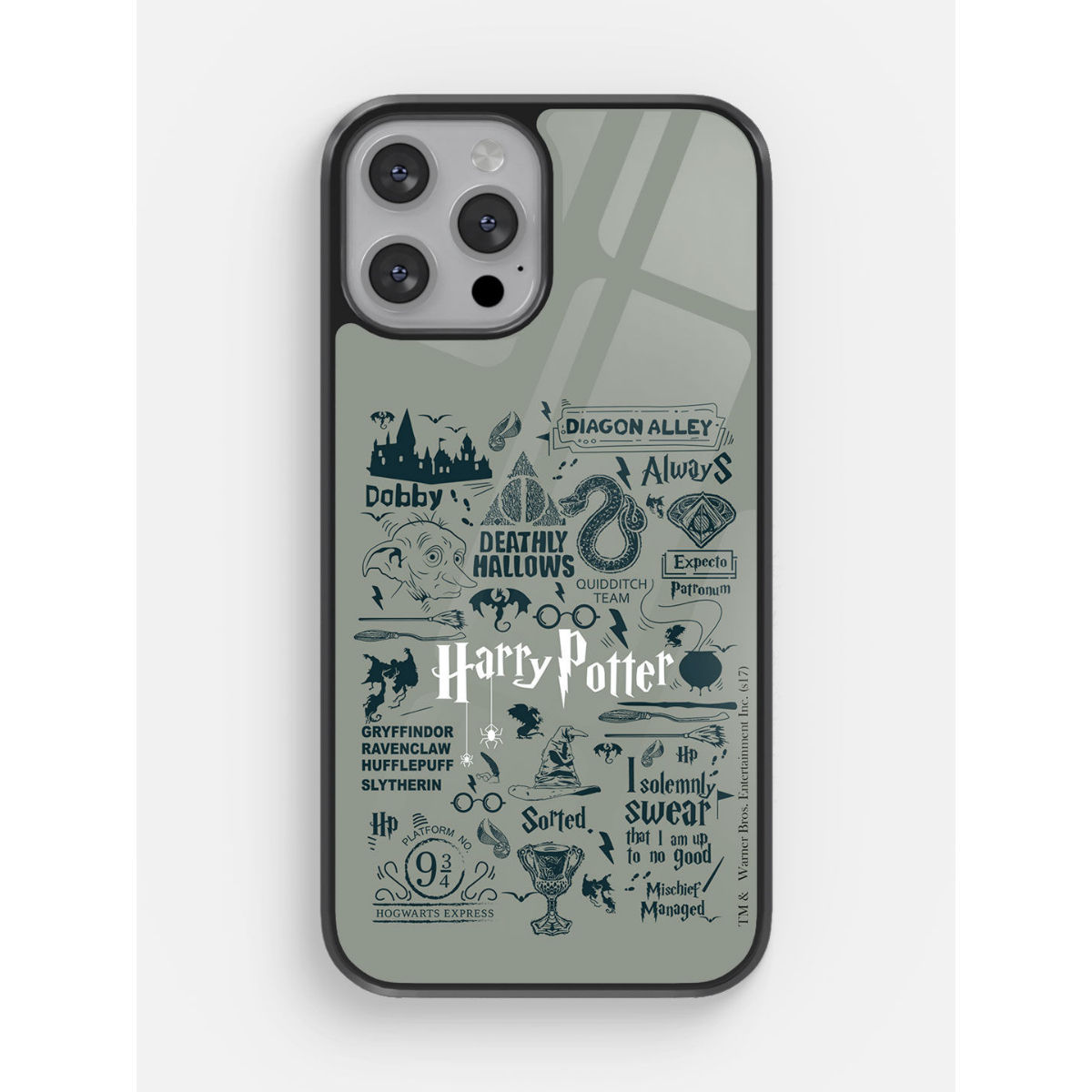 Buy Macmerise Harry Potter Infographic Grey Glass Case iPhone 14