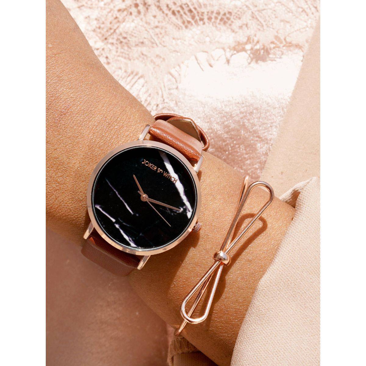 Joker & Witch Brown Sugar Watch Bracelet Stack For Women