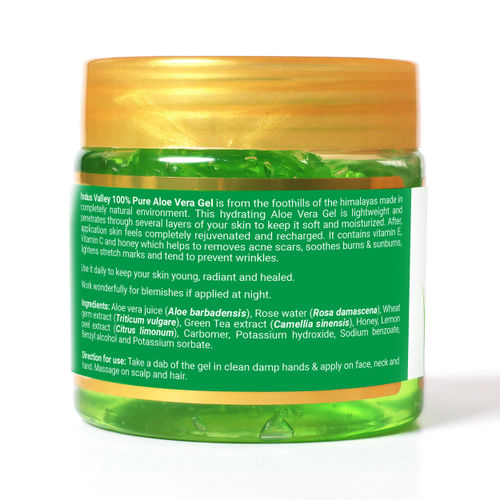 Indus Valley Aloe Vera Gel Organic Skin & Hair Hydration, Scalp Moisturizing