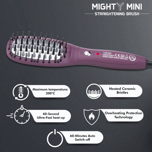 Buy VEGA Professional Mighty Mini Hair Straightening Brush Online