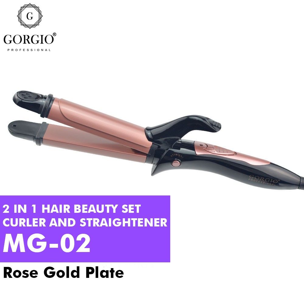 Gorgio Professional MG02 2 In 1 Hair Beauty Set Curler And Straightener  Buy Gorgio Professional MG02 2 In 1 Hair Beauty Set Curler And Straightener  Online at Best Price in India  Nykaa