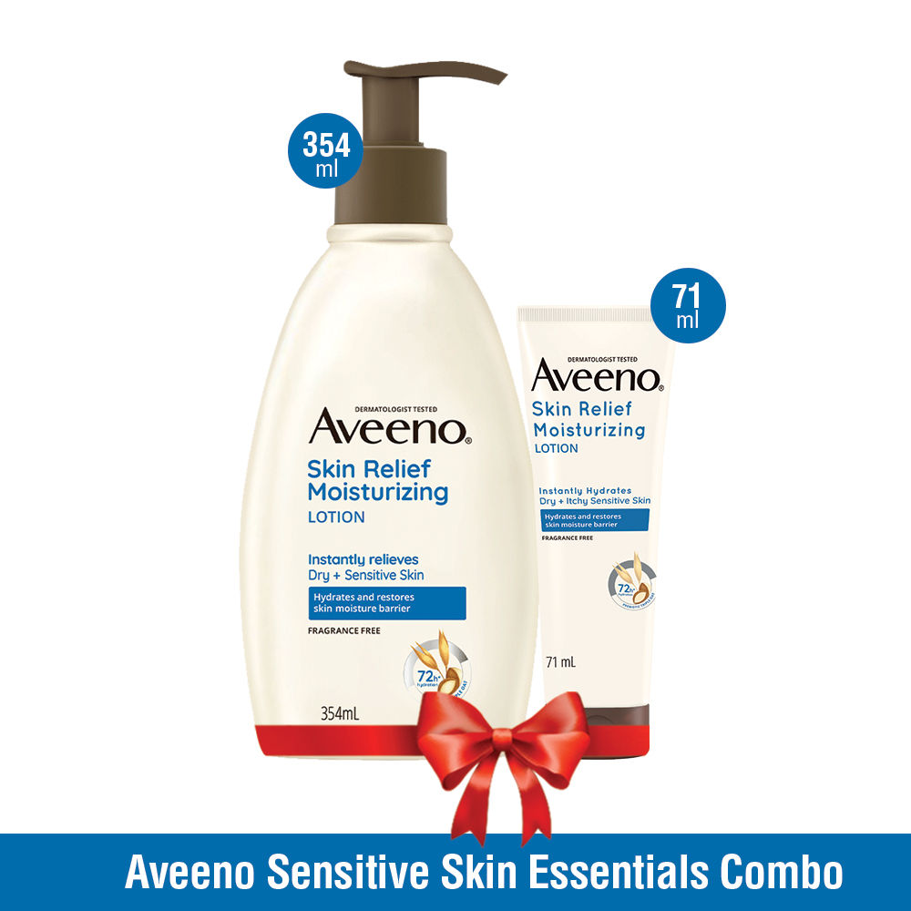 Aveeno Skin Relief Fragrance Free Body Lotion Shea Butter 72-Hour