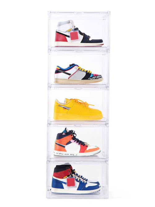 Story@Home Sneaker Box Plastic Shoe Rack (Transparent, Shelves)