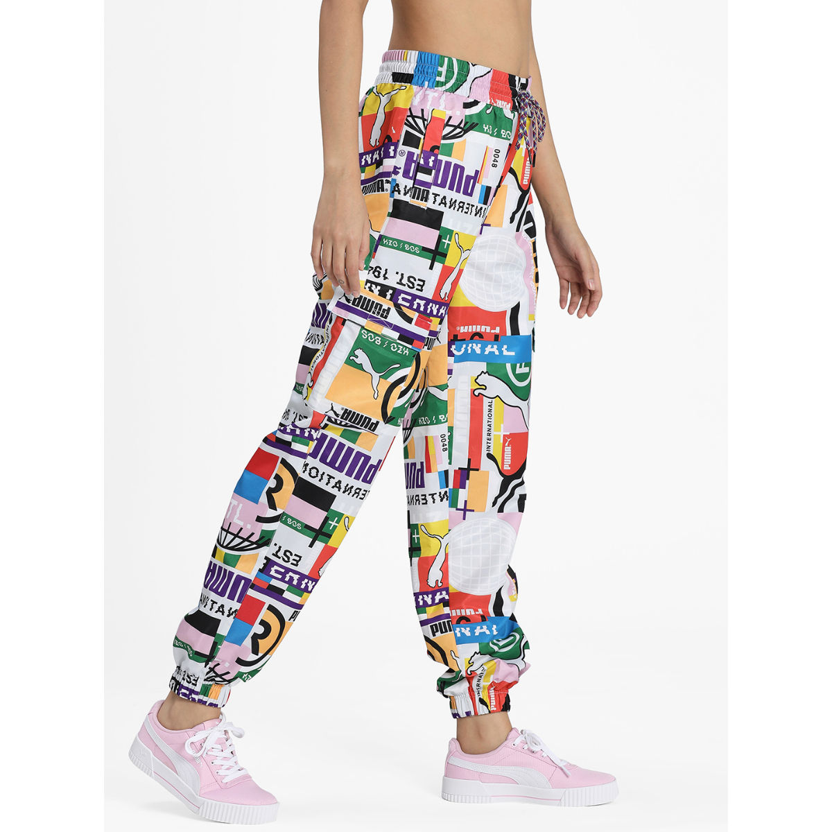 Buy Puma International Printed Woven Womens Multi Track Relaxed Pants Online
