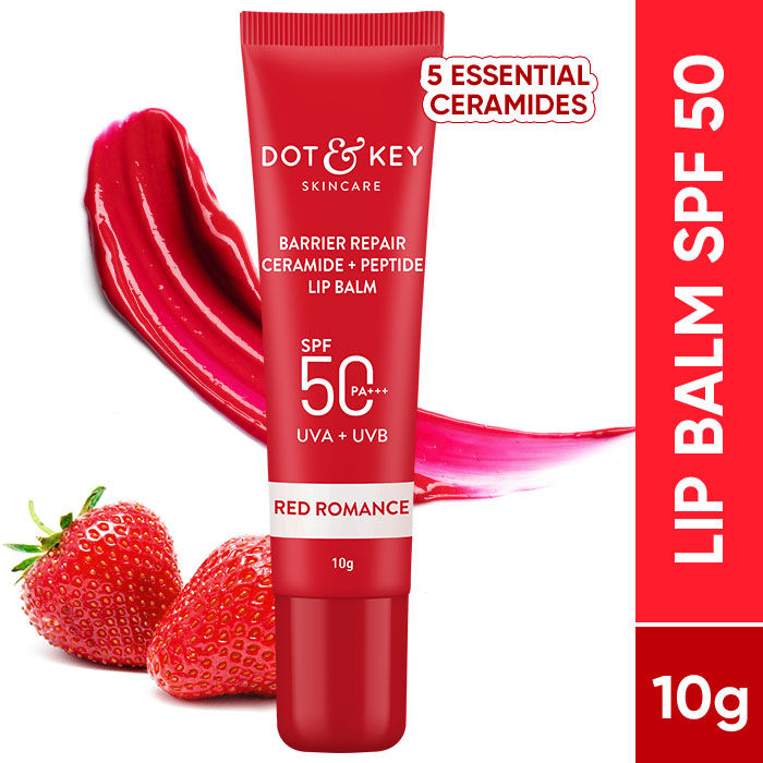 Dot & Key Ceramide & Peptide Barrier Repair Brightening Lip Balm SPF 50 PA+++ - Red Romance