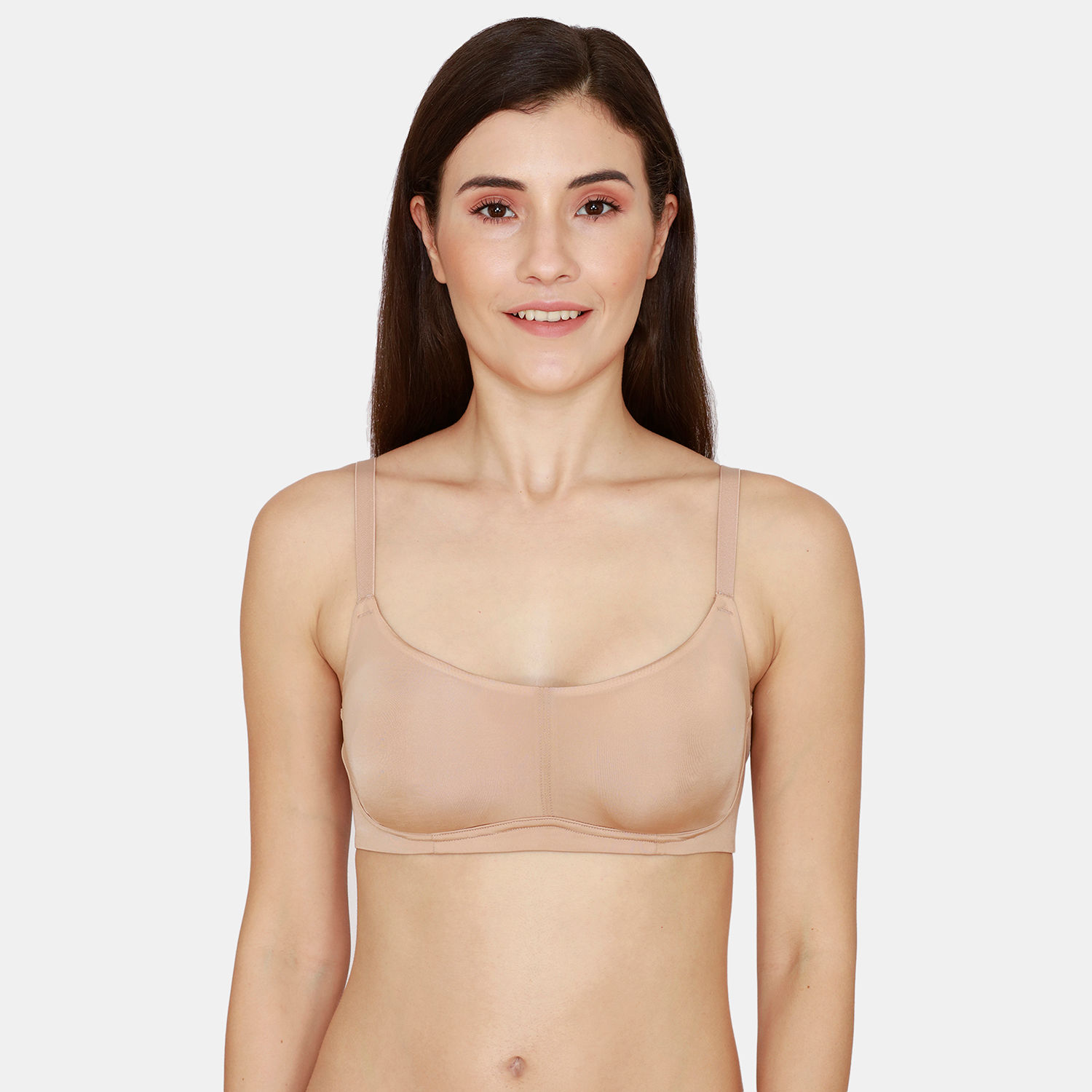 Buy Zivame Copper Infused Double Layered Non-Wired 3/4Th Coverage T-Shirt  Bra - Roebuck - Nude Online