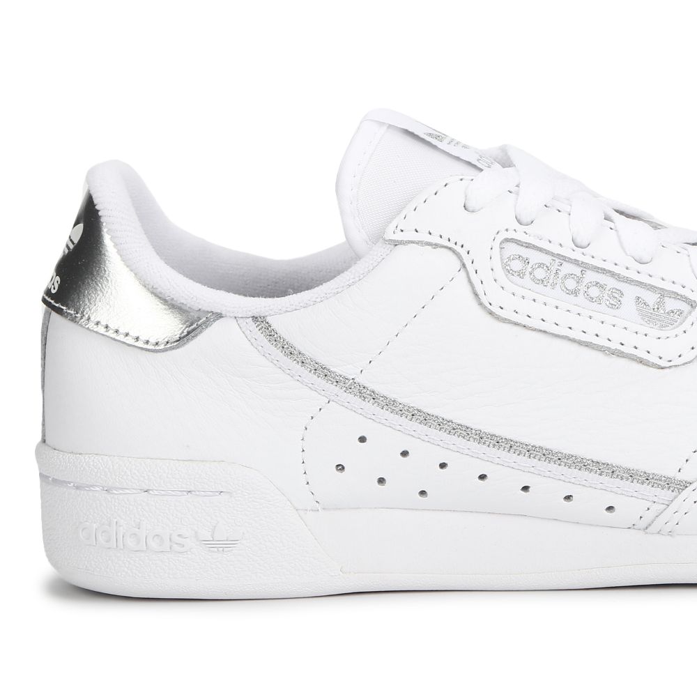 Adidas originals womens continental on sale 80 trainer white / silver