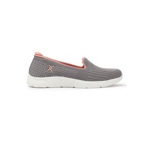 Buy Carlton London Women Lightweight Knit Grey Slip-On Sneakers Online