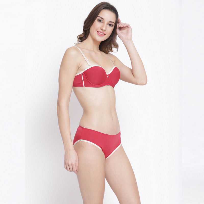 PrettyCat Wired TShirt Bra Panty Set Red Buy PrettyCat Wired T