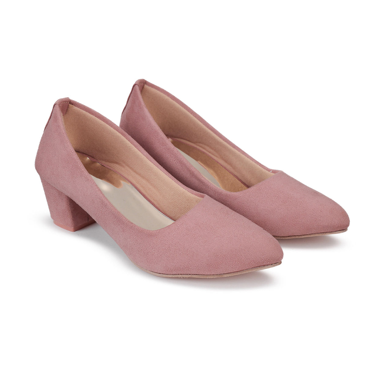 Peach hotsell suede heels