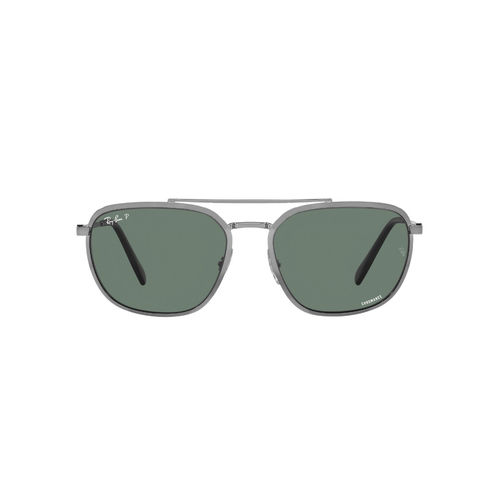 Ray-Ban Gun Metal Sunglasses 0Rb3708 Square Grey Frame Grey Lens (59)
