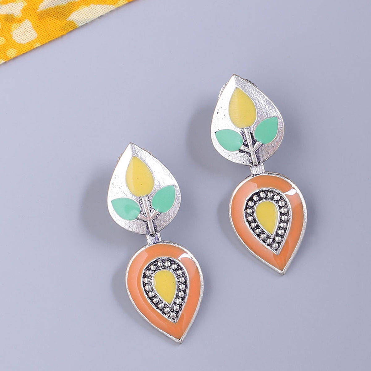 Voylla Bagh E Fiza Floral Design Earrings