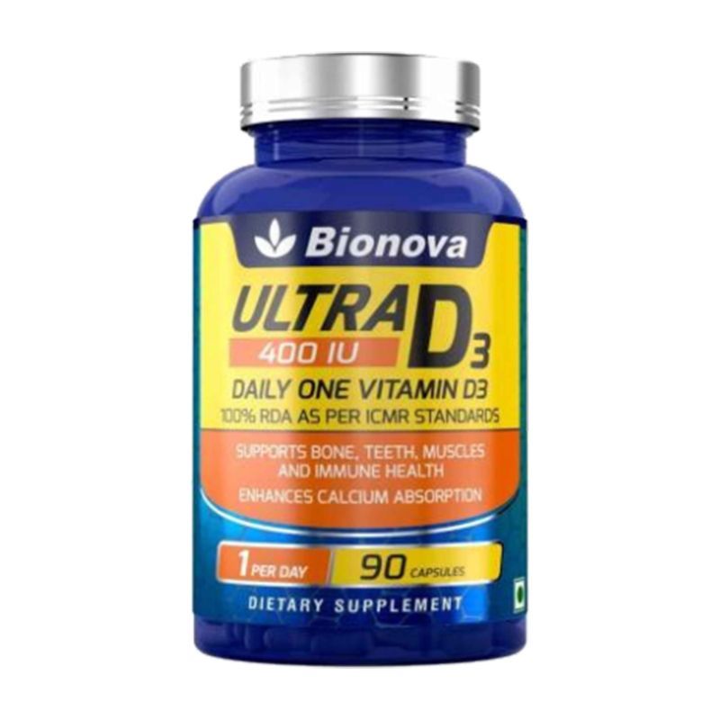 Bionova Ultra D3 Vitamin D3 400 I.u. Supports Bones, Teeth, Muscles And Immune Health