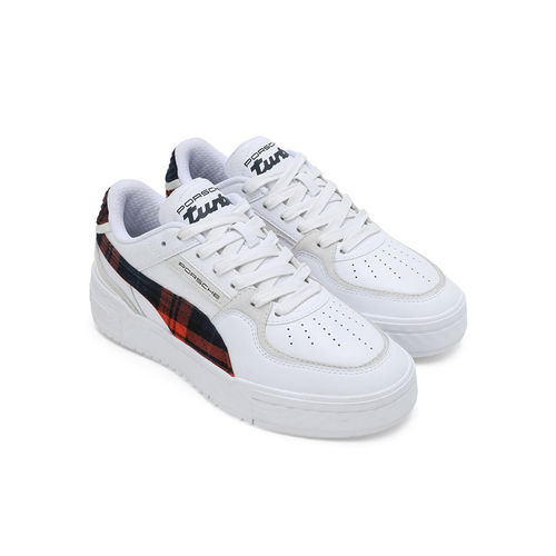 Puma Pl Ca Pro Tartan Unisex White Sneakers (UK 3)