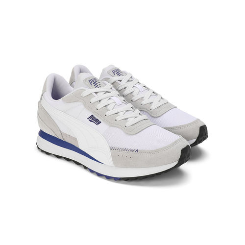 Puma Road Rider Sd Unisex White Sneakers (UK 3)