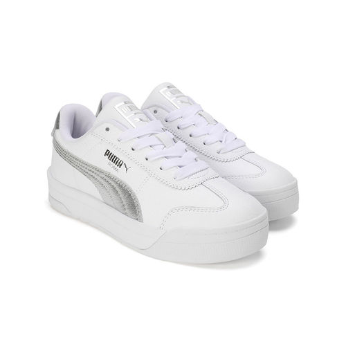 Puma Roma Feminine Metallic Women's White Sneakers (UK 4)