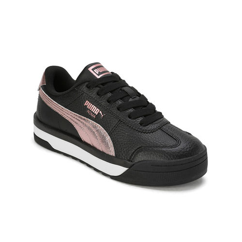Puma Roma Feminine Metallic Women's Black Sneakers (UK 3)