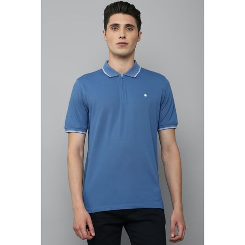 Louis Philippe Mens Solid Blue T-shirt: Buy Louis Philippe Mens Solid Blue T -shirt Online at Best Price in India