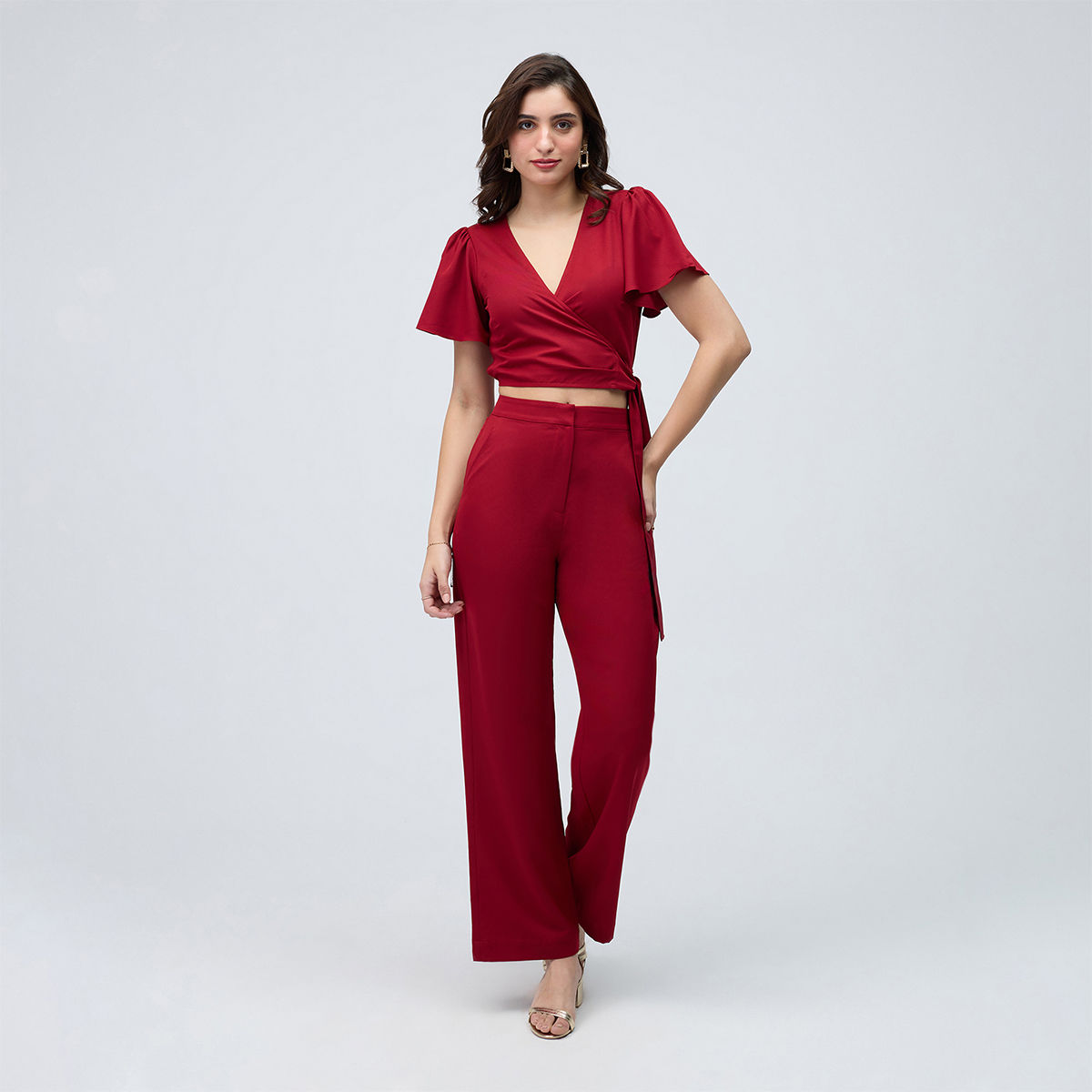 Buy Twenty Dresses by Nykaa Fashion Maroon Style Becomes You Crop