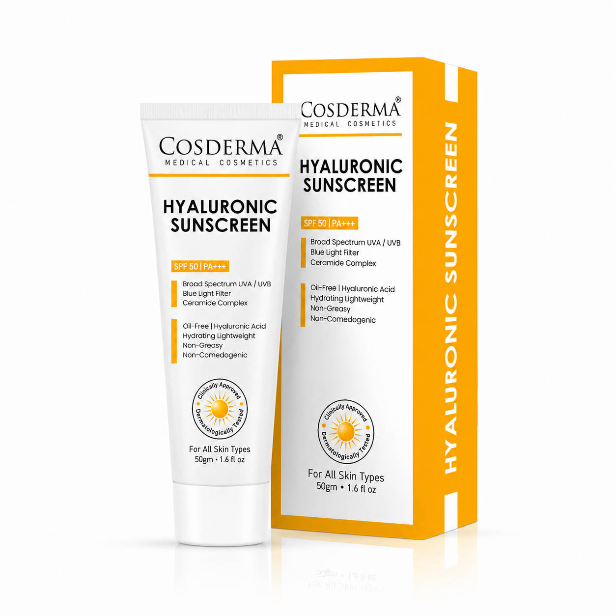 COSDERMA Hyaluronic Sunscreen SPF 50 PA+++ Oil-Free