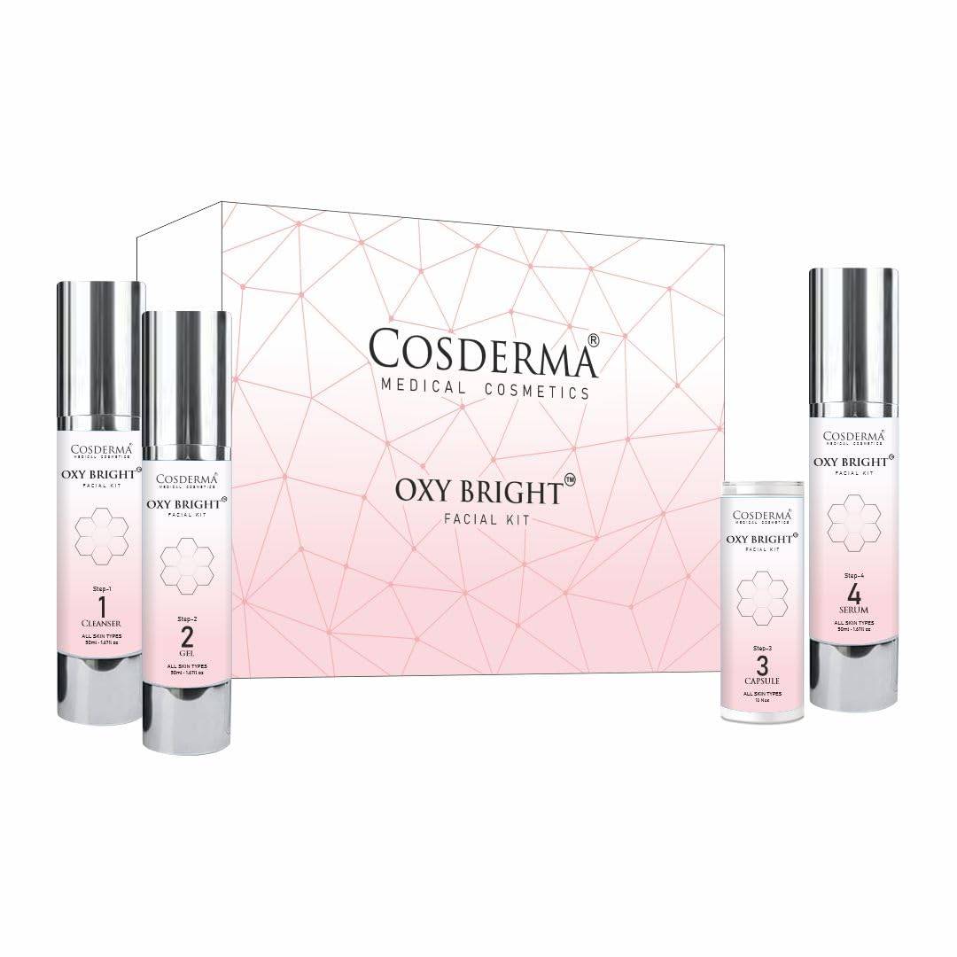 COSDERMA Oxy Bright Professional Facial Kit Skin Brightening Facial Kit