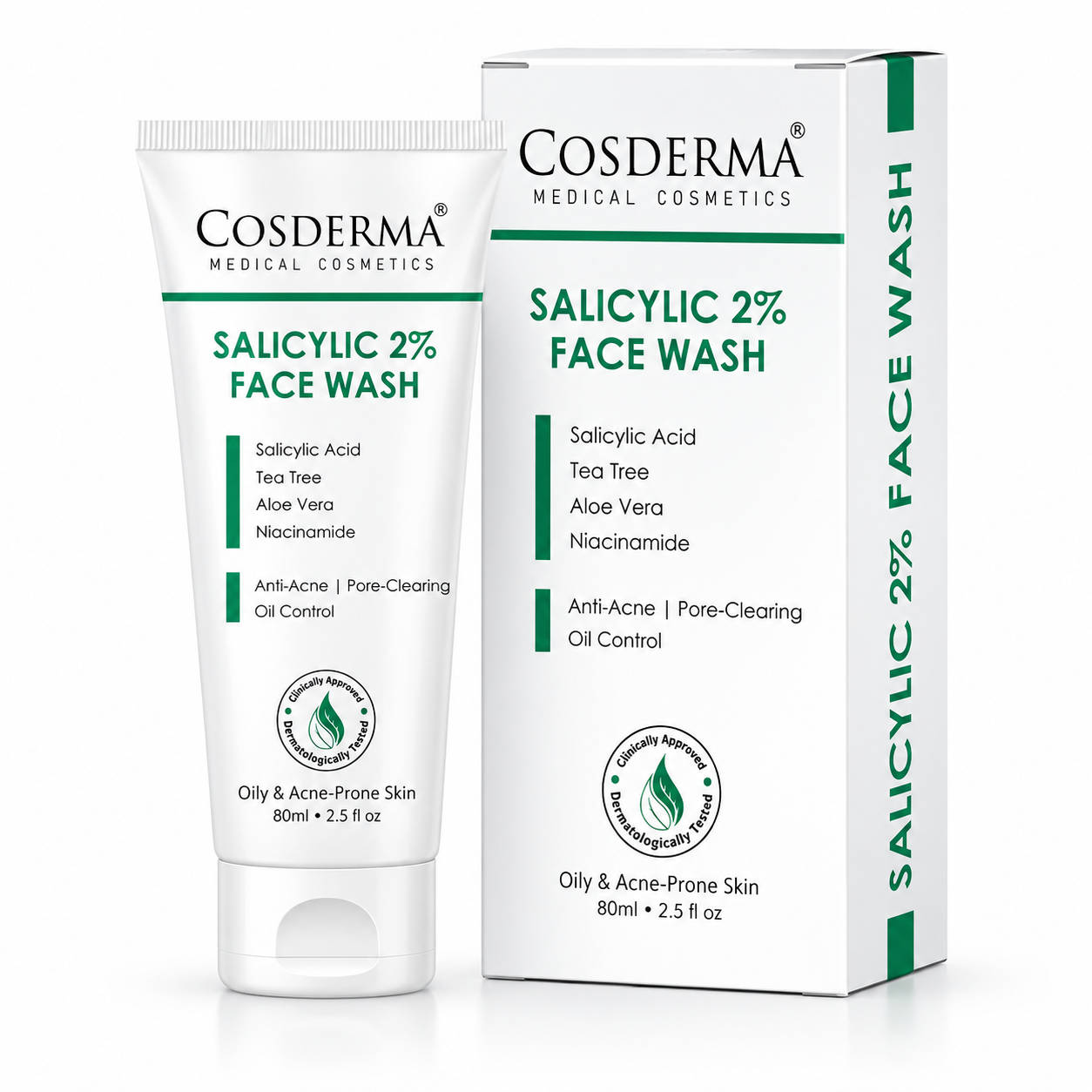 COSDERMA Salicylic Acid 2% Face Wash Deep Cleansing Face Wash For Oily Skin