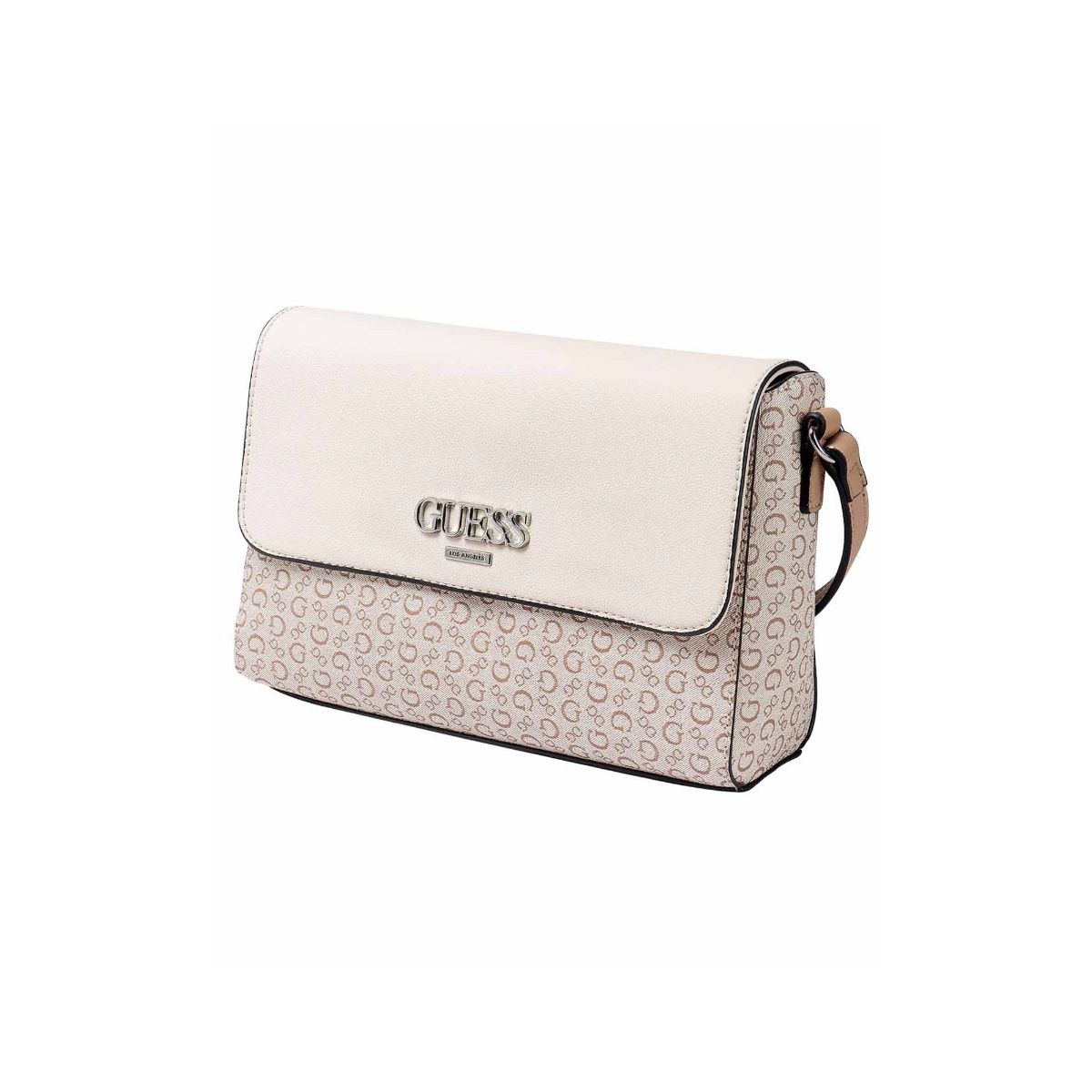 Buy Guess White Solid Muze Crossbody Online