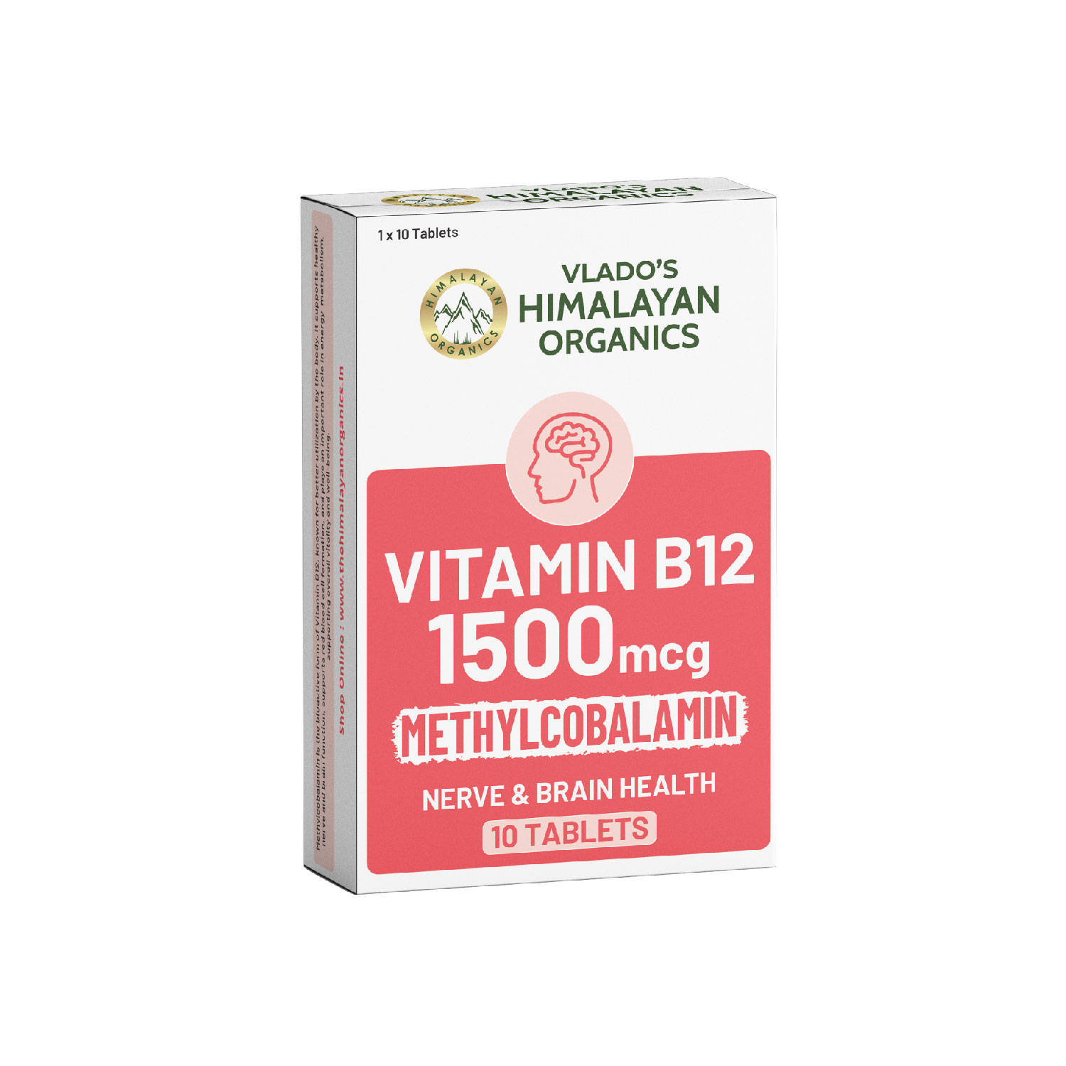 Vlado's Himalayan Organics Vitamin B12 1500MCG Methylcobalamin Tablets