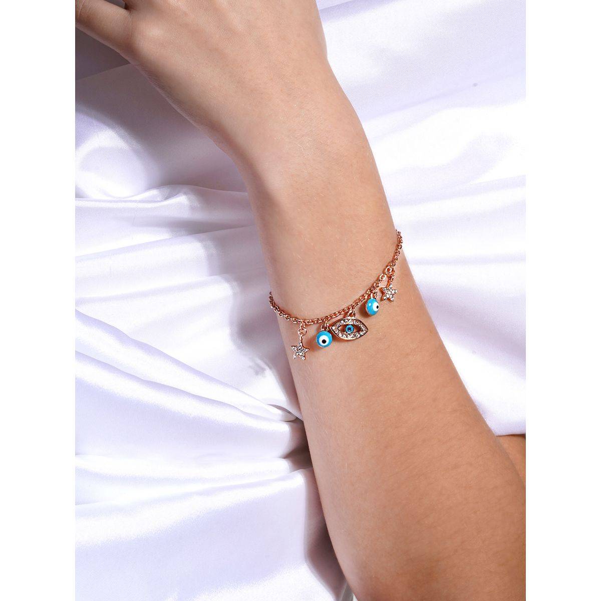 Joker and Witch Cosmos Blue Evil Eye Braceletfor Women