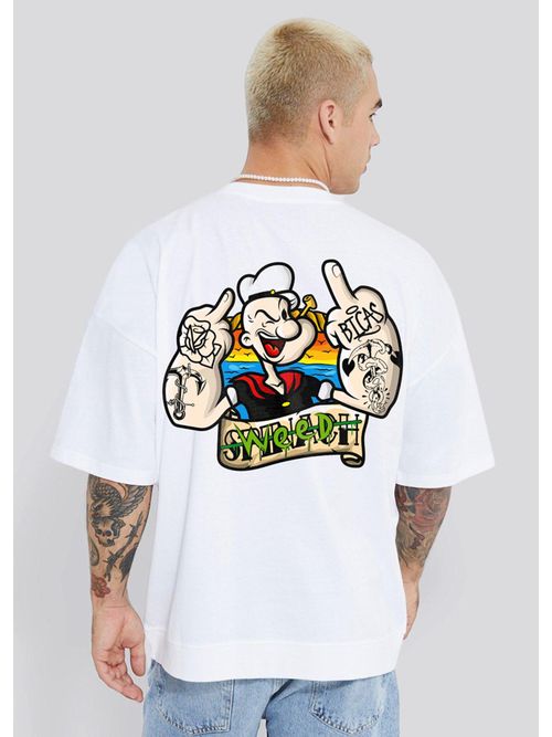 Oversized Shirt Popeye T Shirts Online Shopping PRONK Popeye Men Oversized  T-Shirt, image size:500x667