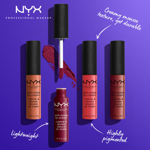 NYX PROFESSIONAL MAKEUP Soft Matte Lip Cream, High-Pigmented