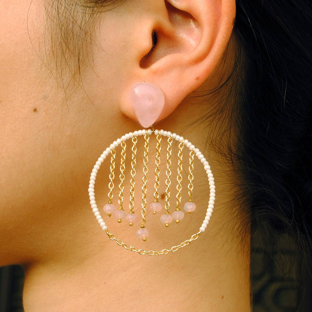 BeAbhika Swinging Lights Hoop Earrings