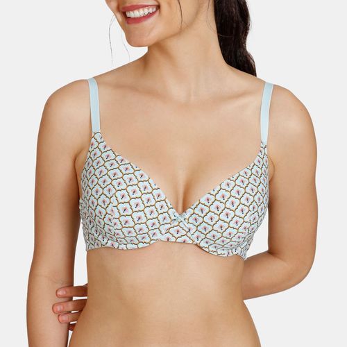 Zivame Blue Medium Coverage Padded T-Shirt Bra