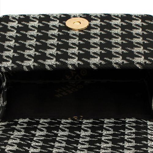Modern Myth Nano Blue & White Houndstooth Mini Box Bag At Nykaa Fashion - Your Online Shopping Store