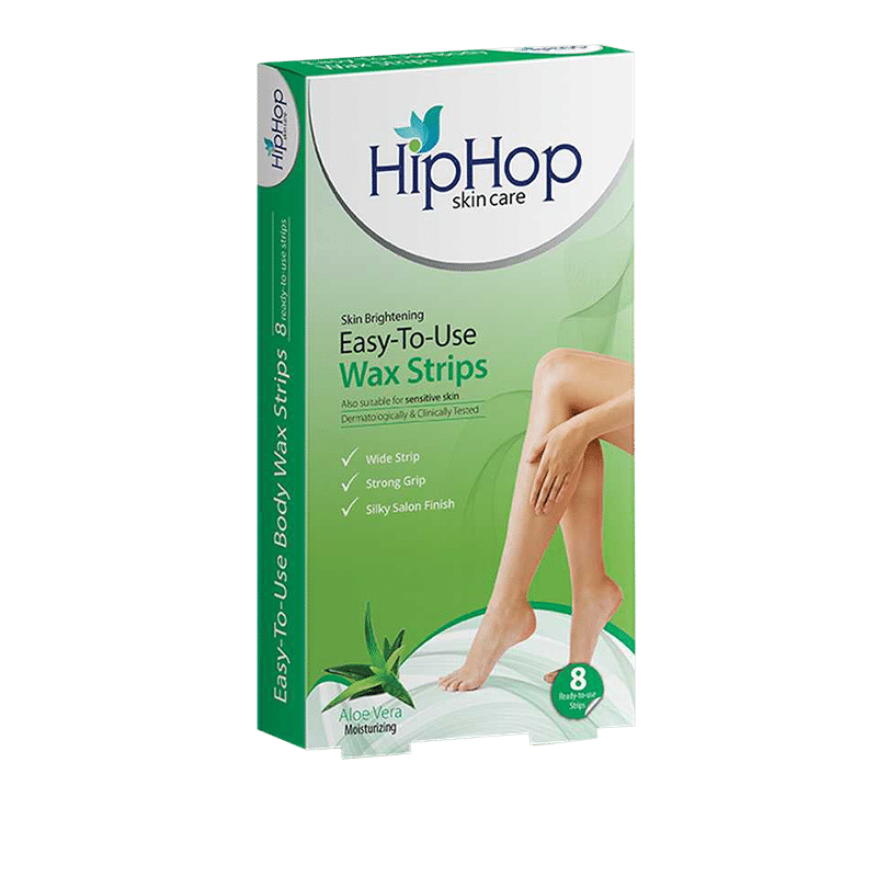 HipHop Body Wax Strips with Argan Oil - Aloe Vera (8 Strips)