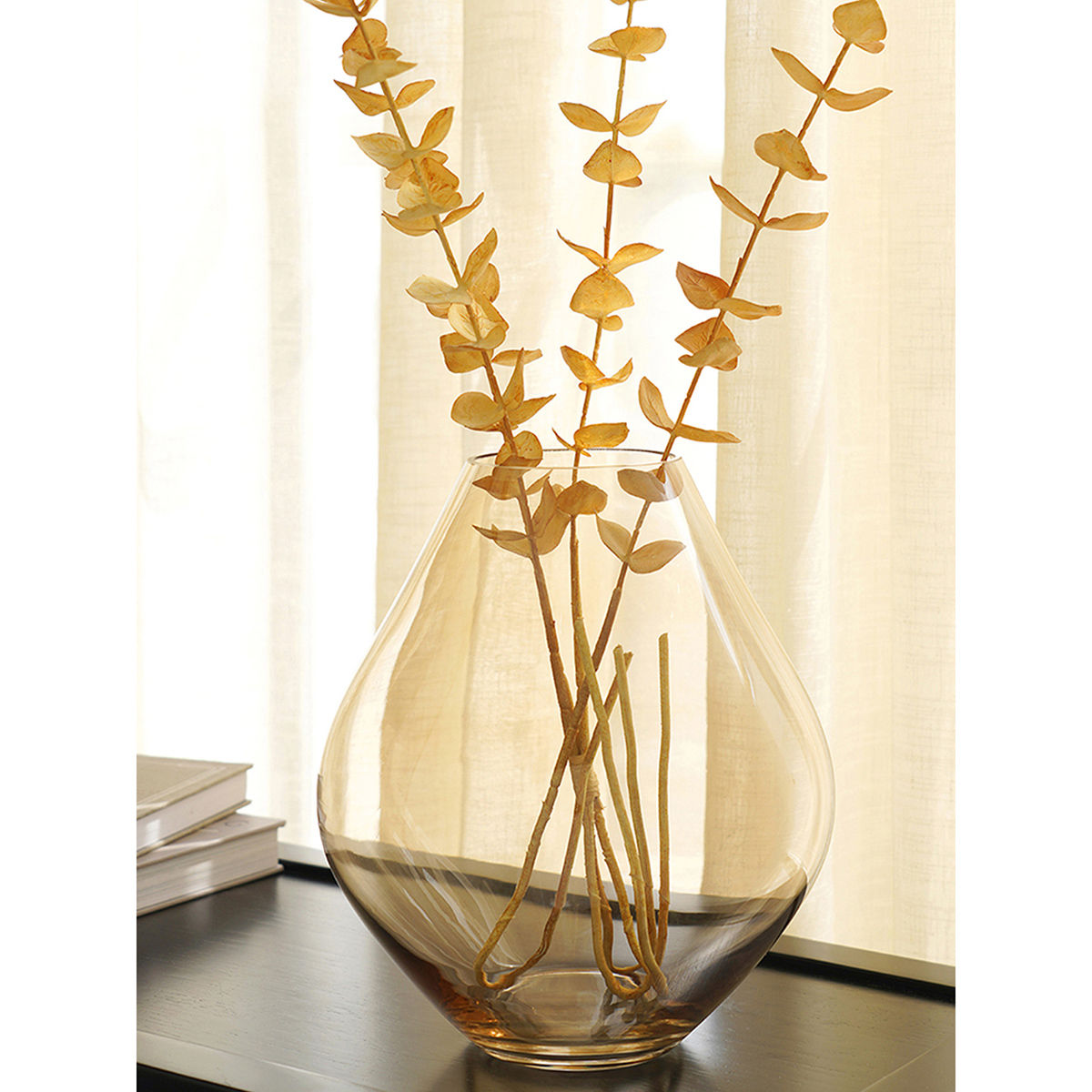 Buy Pure Home + Living Aurora Blush Glass Vase Round Online