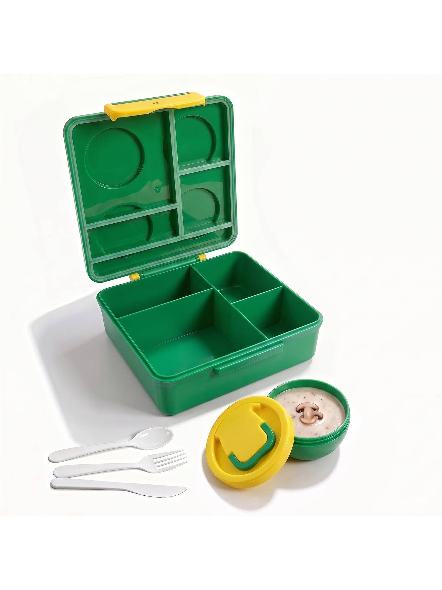 House of Quirk Nomnom Green Print Bento Lunch Box
