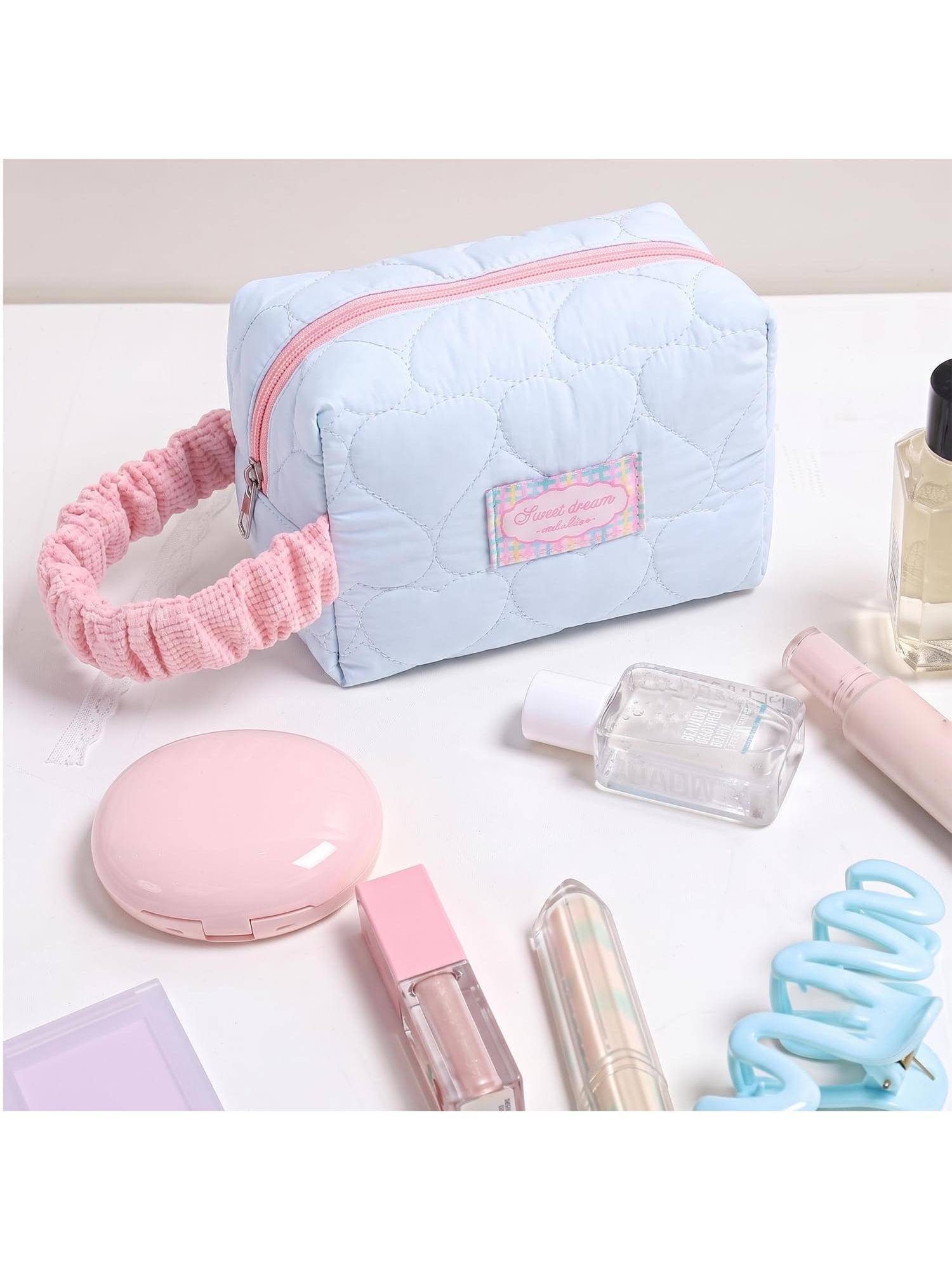 House of Quirk Blue Makeup Bag For Women